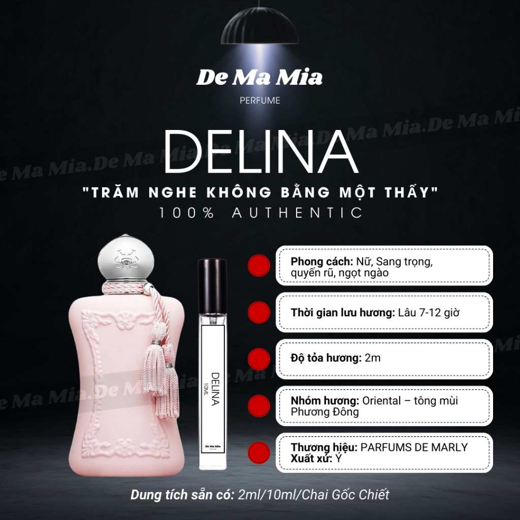 [100% Authentic] Nước Hoa Nữ Valaya, Delina, Delina La Rosée Sang Trọng Tươi Mới [Chiết 10ml/Gốc Chi