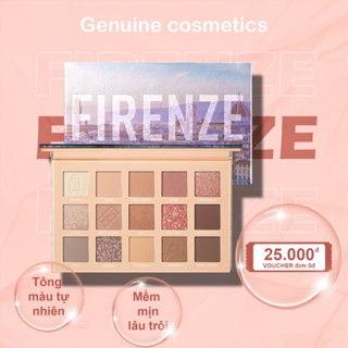 Bảng phấn mắt 15 màu Firenze tự nhiên make up cá nhân chuyên nghiệp bền màu lâu trôi, màu tông da