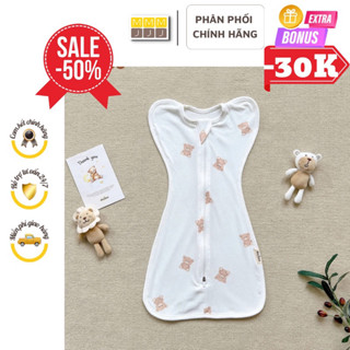 Nhộng chũn, quấn chũn cho bé Mochee, nhộng ngủ vải mesh chất cotton tự nhiên có lỗ thoáng khí giúp bé ngủ ngon-minjee