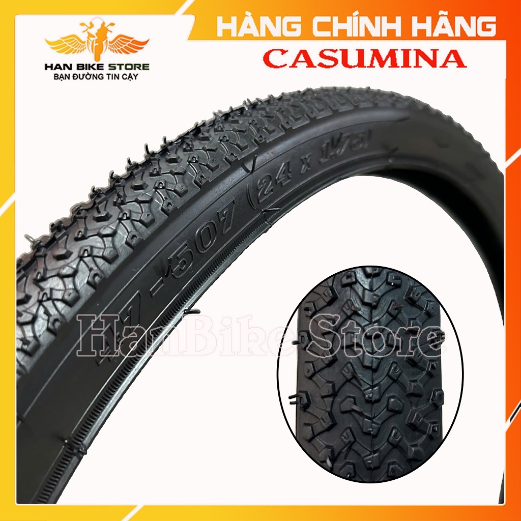 Săm Lốp Xe Đạp 24x1.75 (47-507) Gân Gai Nhỏ, Êm Ái, Bền Bỉ