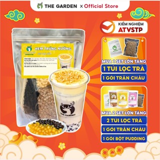 Set Trà Sữa Tự Pha Kem Trứng Dừa Nướng THE GARDEN, Nguyên Liệu Làm Trà Sữa 25-30 Ly