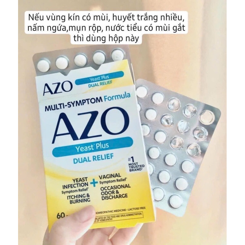 Hộp AZO Dual Relief 60 viên của Mỹ