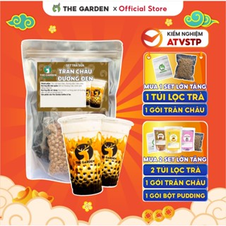 Set Trà Sữa Tự Pha Trân Châu Đường Đen, Nguyên Liệu Làm Trà Sữa 25-30 Ly THE GARDEN