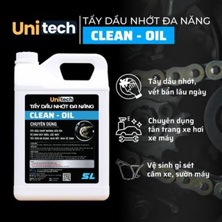 [Can 5 lít] Tẩy Dầu Nhớt  Đa Năng Clean Oil chính hãng, Motobike Cleaner Chuyên Tẩy Nhớt Lốc Máy, Rửa Sên, Lốc Máy