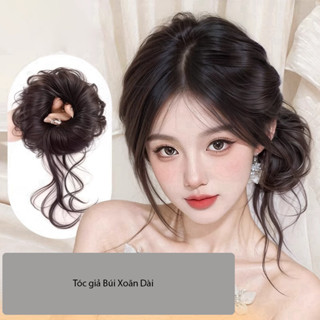 ✨ Búi tóc giả xoăn dài tự nhiên – Tạo kiểu tóc bồng bềnh, búi cao sang trọng, dễ dàng sử dụng 💖
