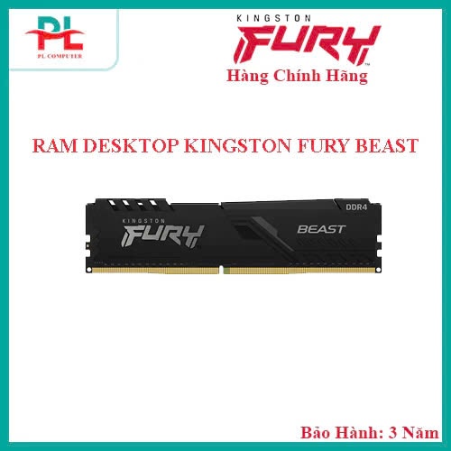 Ram PC Kingston Fury Beast 8GB/ 16GB DDR4 3200Mhz (1x 8GB) (KF432C16BB/8) - Hàng Chính Hãng