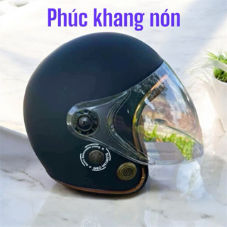 Mũ Bảo Hiểm 3/4 GRX Có Kính Dài Che Nắng Mưa, Lót Thông Thoáng Cho Nam Nữ Freesize