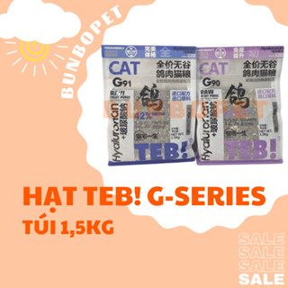 Hạt Cho Mèo TEB! G Túi 1,5kg - Hạt Teb G Cho Mèo Topping Ruốc Chà Bông Gà Sấy