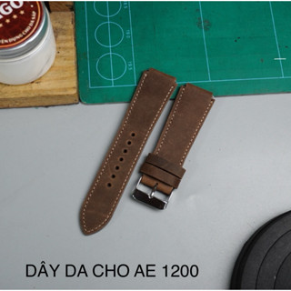 Dây đồng hồ da bò sáp cho đồng hồ CASIO AE 1200