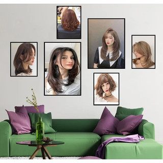  BỘ 6 TRANH SALON TÓC NỮ SIÊU ĐẸP - TRANG TRÍ TIỆM TÓC tranh dán tường không cần khoan đục... 