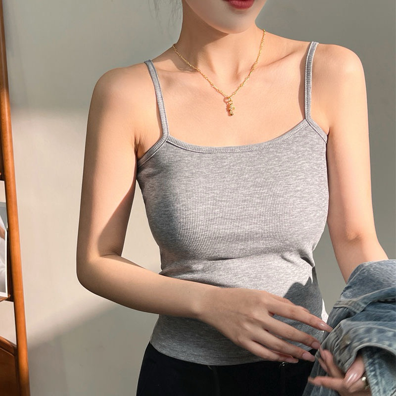 Áo 2 dây, áo ngực lót dây tăm có mút ngực mặc bên trong | BigBuy360 - bigbuy360.vn