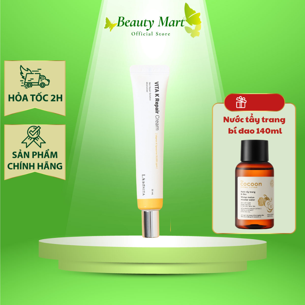 Kem dưỡng phục hồi da La Bonita Vita K 30ml - Kem phục hồi da sau peel, sau treatment và kem phục hồ