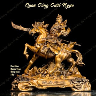  Quan Công Cưỡi Ngựa - Trung Nghĩa Thiên Thu - Tượng Đồng Phong Thủy 