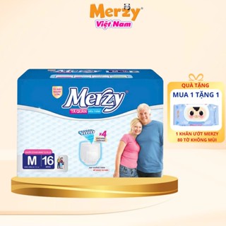 {Tặng khăn ướt 80 tờ} Tã Quần Người Già MERZY Siêu Thấm Vách Chống Tràn 3D BỈm Người Lớn Size M16/L14/XL12