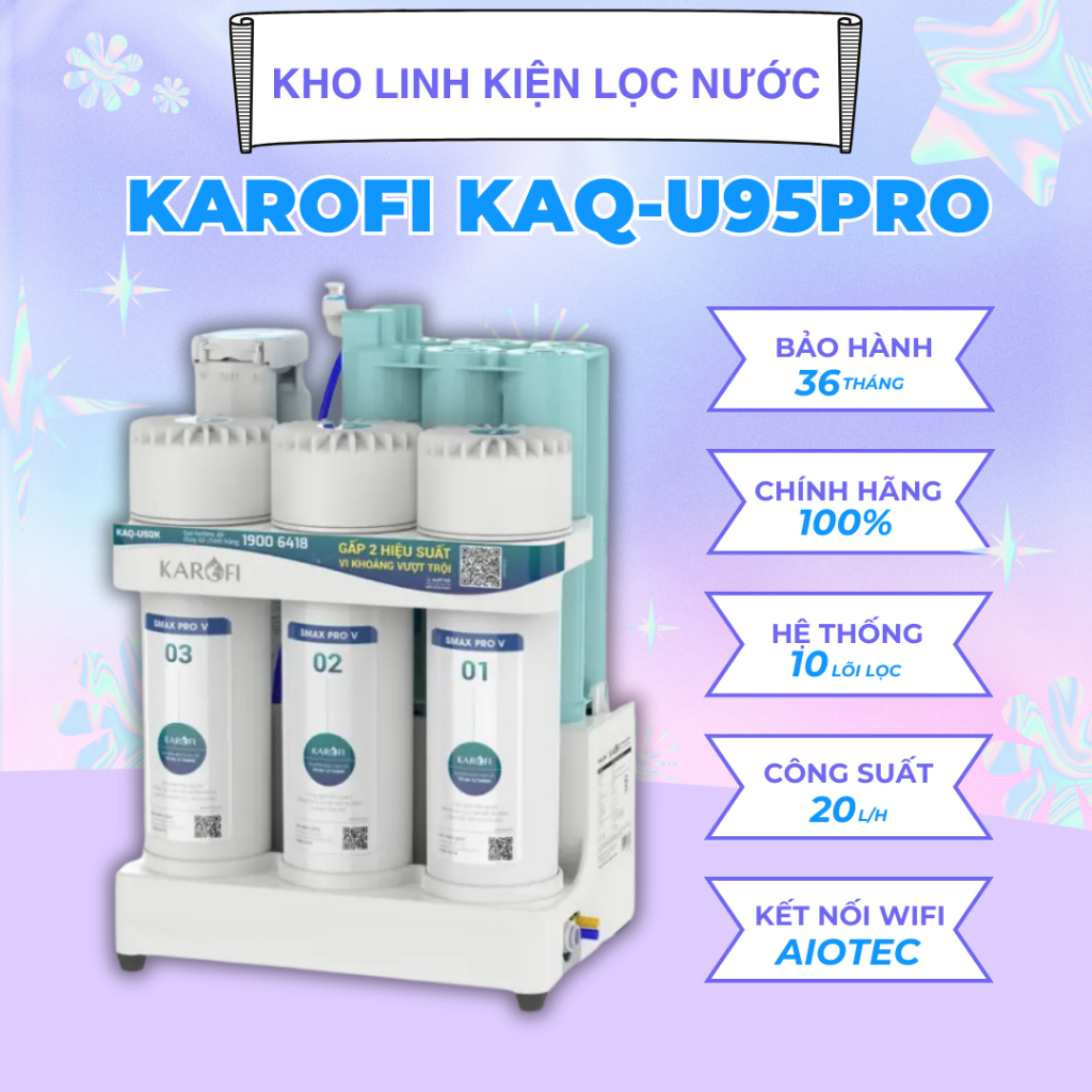 Máy Lọc Nước Để Gầm Thông Minh Karofi KAQU95 Pro