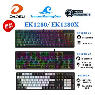 Bàn phím cơ DareU EK1280x Black Grey/ DareU EK1280 RGB/ 104 phím/ USB - Bảo hành 2 năm