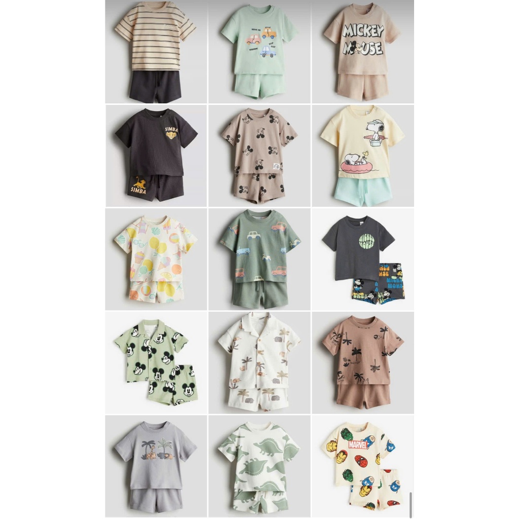 [hm auth] set bộ hè cộc tay cotton quần áo HM AUTH
