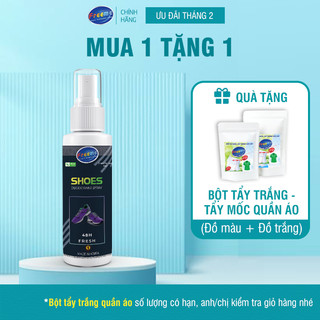 Xịt khử mùi giày Freeme 100ml cho nam nữ chống hôi chân và khử khuẩn hiệu quả 24h chuyên dùng cho giầy dép tất KMG01