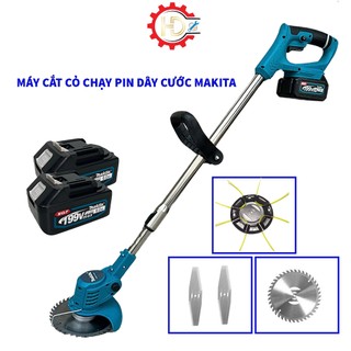  Máy cắt cỏ chạy pin MAKITA199V CÓ LƯỠI CƯỚC ,máy cắt cỏ cầm tay mini lõi đồng 100% công suất 1800W 