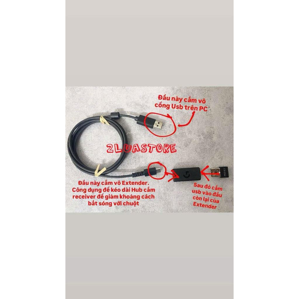 Dây cáp sạc Type C cho chuột Logitech GPro X Superlight 2 G502 X Plus - Đầu Chuyển Đổi Adapter Logit