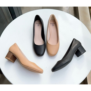 [ DA THẬT] Giày Cao Gót Tiếp Viên Hàng Không 5p Da Thật Êm Bền