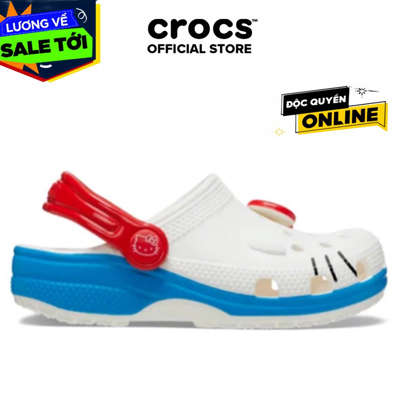 [ CHÍNH HÃNG ] Crocs Slides Hello Kitty Classic Unisex White 209438