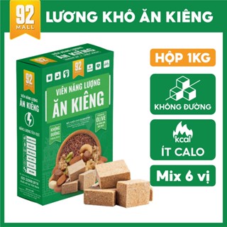 [ÍT CALO] Lương Khô ĂN KIÊNG Mix Vị Không Đường Ít Calo Hỗ Trợ Giảm Cân Tiểu Đường Hộp Cao Cấp 1kg