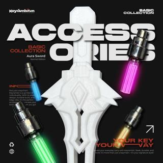 [COMBO] Phụ Kiện Keyrambit - Thánh Kiếm Hào Quang - Aura Sword - Combo Thánh Kiếm + Lõi Aura Tuỳ Chọn 4 Màu