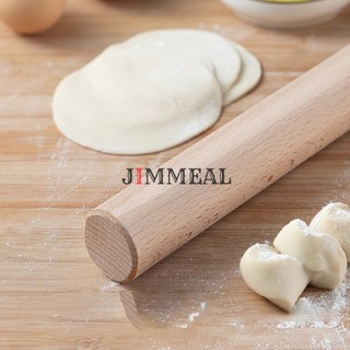 Cây Lăn Bột Gỗ Tự Nhiên Làm Bánh Chống Dính, Nhanh, Đều Jimmeal Dài 30cm 40cm