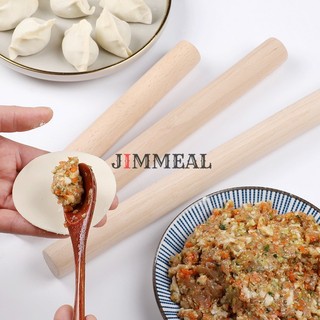 Cây Lăn Bột Gỗ Tự Nhiên Làm Bánh Chống Dính, Nhanh, Đều Jimmeal Dài 30cm 40cm