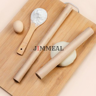 Cây Lăn Bột Gỗ Tự Nhiên Làm Bánh Chống Dính, Nhanh, Đều Jimmeal Dài 30cm 40cm
