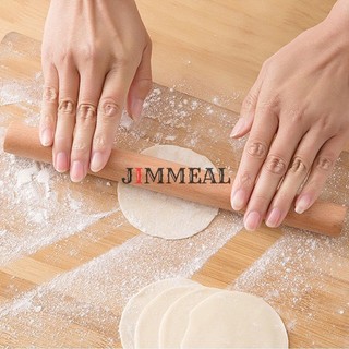 Cây Lăn Bột Gỗ Tự Nhiên Làm Bánh Chống Dính, Nhanh, Đều Jimmeal Dài 30cm 40cm