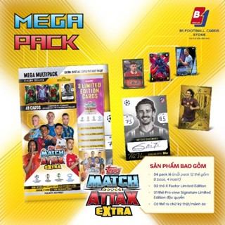 Mega Multipack - Topps Match Attax Extra 2025 - Thẻ cầu thủ Champion League chính hãng