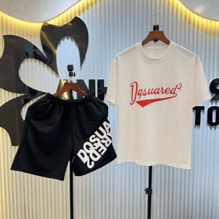 Bộ Quần Áo, Bộ DSQ Nam, nữ Áo DSQ In Chữ 5D Siêu Đẹp- Bộ Cộc DSQ Chất Liệu Cotton Lạnh Thoáng Mát Hottrend