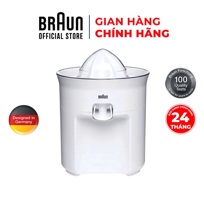 Máy ép vắt cam Braun CJ3050, Công suất mạnh mẽ 60w, lấy nước ép tối đa.