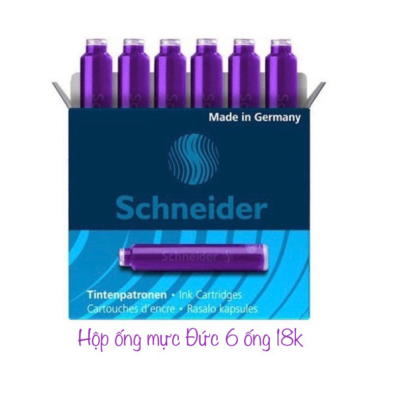 ỐNG MỰC BÚT MÁY SCHNEIDER ĐỨC MÀU TÍM (1h = 6 ỐNG)