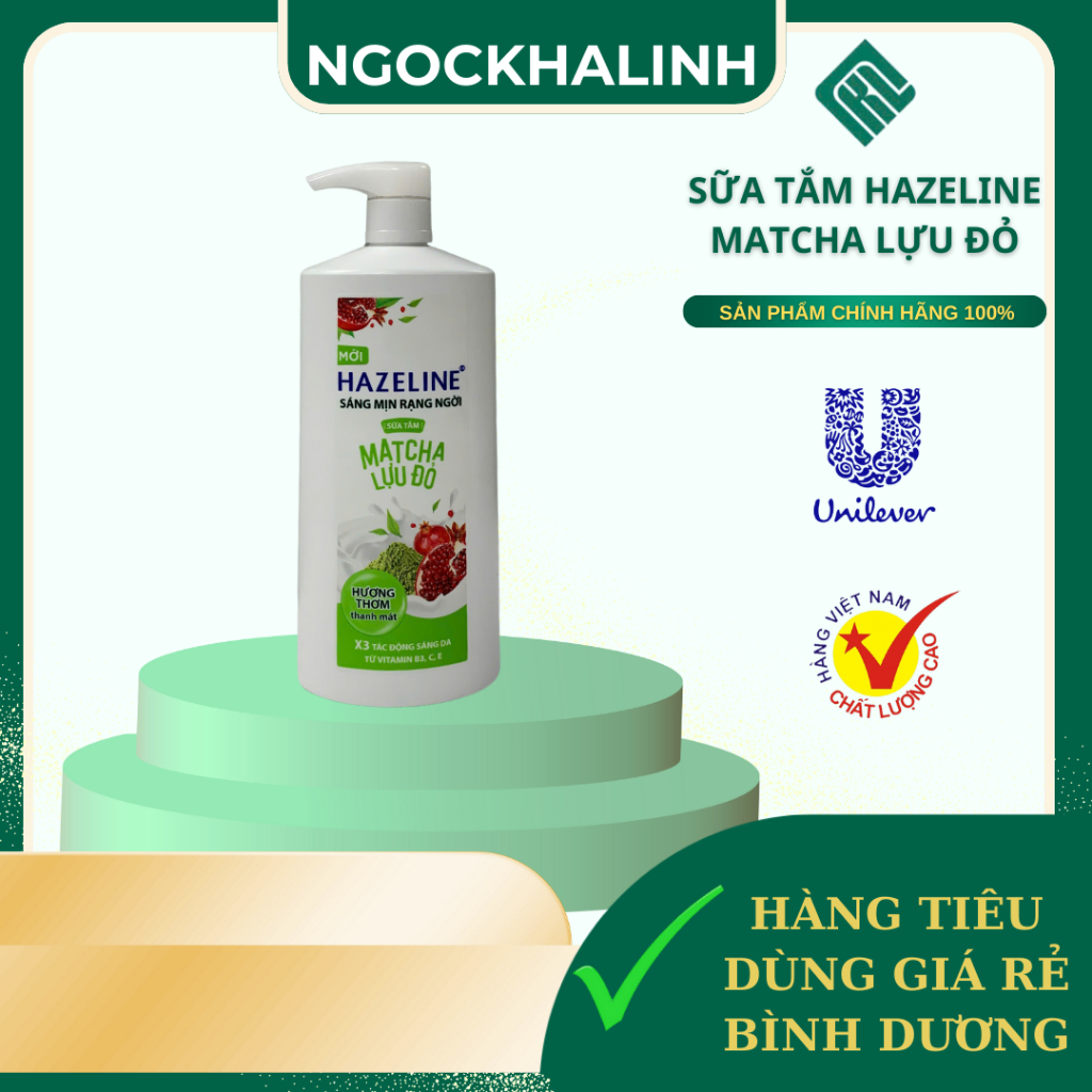 Sữa tắm Hazeline Matcha lựu đỏ chai 800g