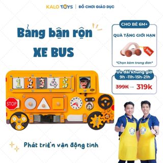 [ HỎA TỐC] Bảng bận rộn xe bus, đồ chơi giáo dục Montessori cho bé 0-3 tuổi phát triển tư duy BB63