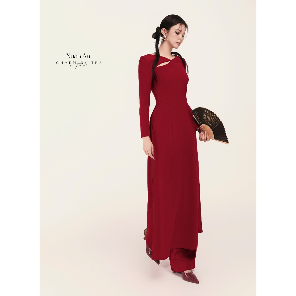 Áo Dài Thiết Kế Charm By Tea: XUAN AN  (KÈM QUẦN) | BigBuy360 - bigbuy360.vn