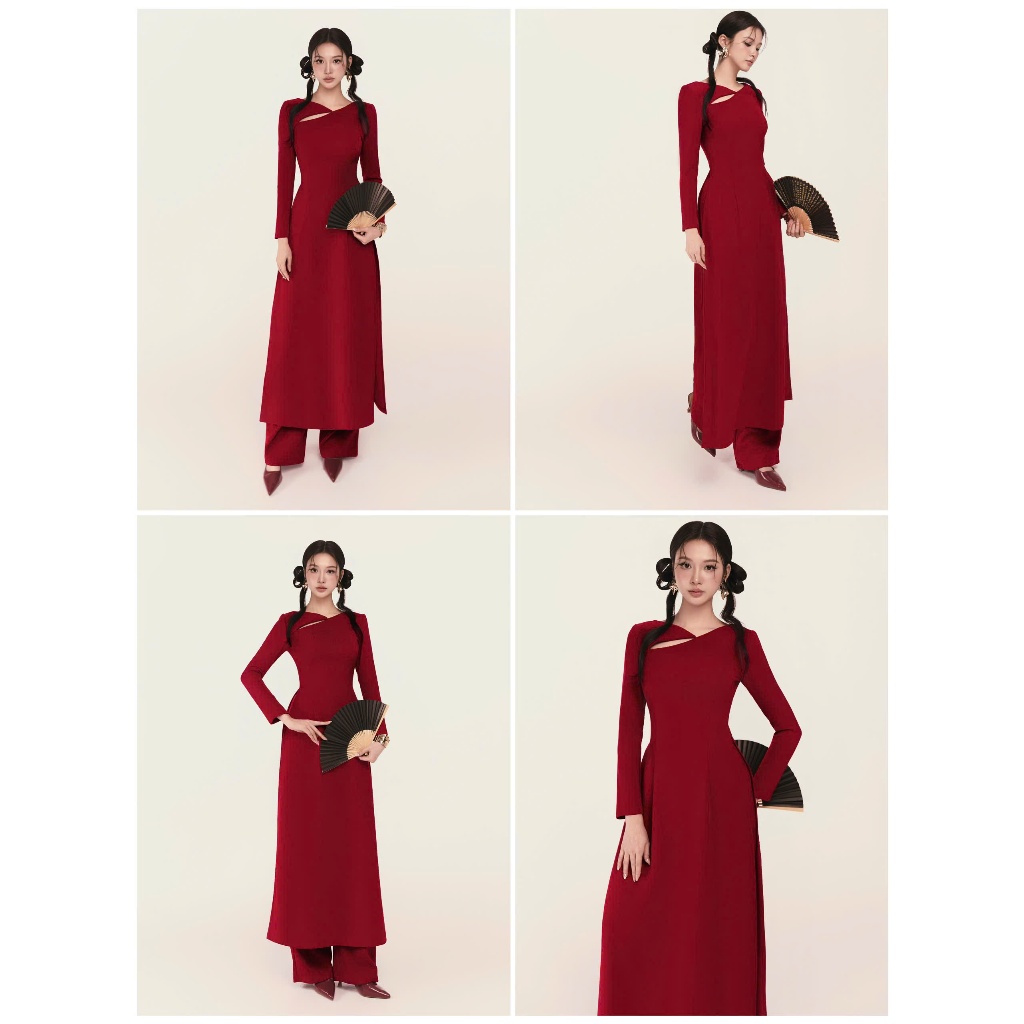 Áo Dài Thiết Kế Charm By Tea: XUAN AN  (KÈM QUẦN) | BigBuy360 - bigbuy360.vn