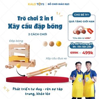 Đồ chơi Montessori, đồ chơi giáo dục trò chơi đập bóng gỗ cho bé 2 tuổi phát triển tư duy | Trò vui Kalotoys