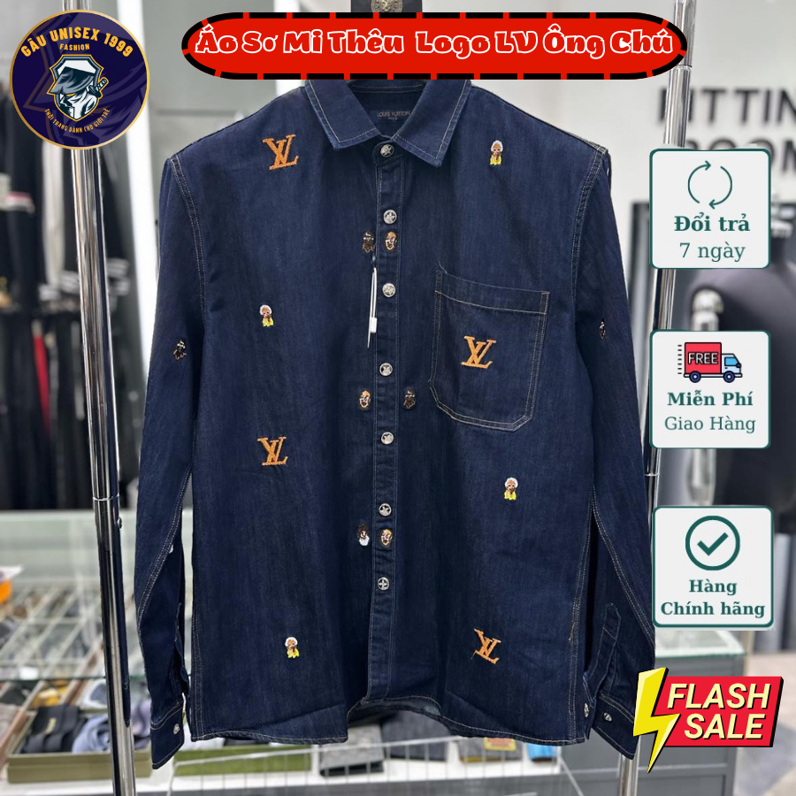 Áo Sơ Mi Nam Xanh ST Sky LV 'Sếp', Chất Liệu Bò Mềm, Mịn, Thoáng Mát, Chất Chơi