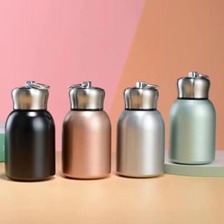 Bình Giữ Nhiệt CÓ MÓC TREO 300ml - Bình Đựng Cafe, Trà, Nước Uống Nhỏ Gọn Tiện Lợi Khi Di Chuyển