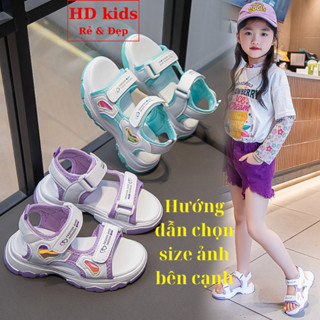  Giày sandal bé gái có đế cao quai vải dù mềm nhẹ dễ chịu cho bé HD152 