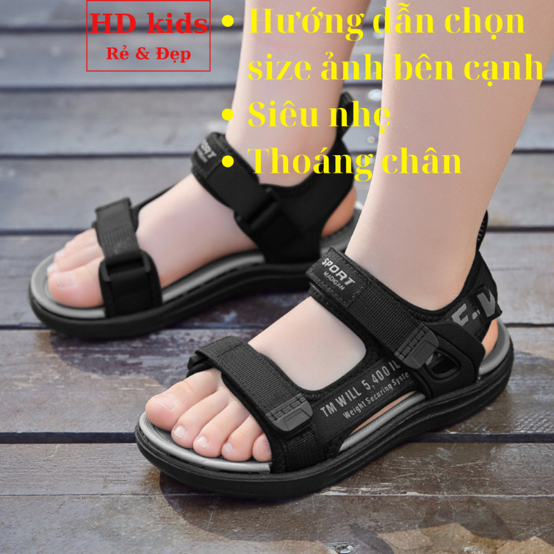 Dép xăng đan siêu nhẹ cho bé từ 4 đến 18 tuổi có đế siêu nhẹ và quai dù rất bền và chắc chắn HD150