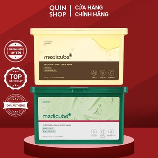  Hộp 30 Miếng Mặt Nạ Làm Dịu Sáng Da Medicube Super Cica Deep Vita C Daily Quick Mask 