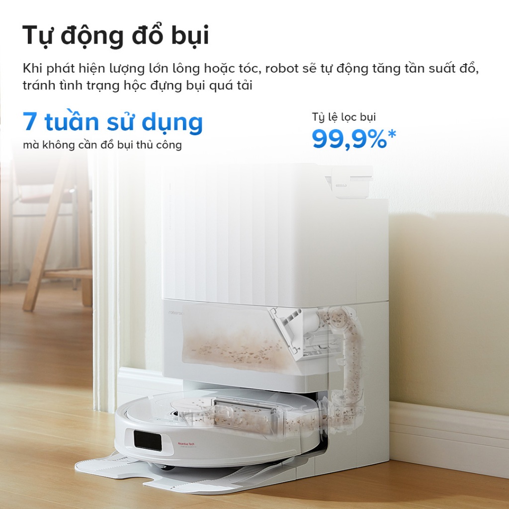 Roborock Qrevo 5AE robot hút bụi lau nhà | Lực hút 12.000 Pa | Tự động giặt sấy khô | Bảo hành 2 năm | BigBuy360 - bigbuy360.vn
