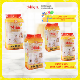 MUA 2 TẶNG 2 - Bộ 4 gói Bún gạo tươi Mikiri sấy khô 400g sợi lớn sợi nhỏ - Bún khô Mikiri cao cấp nguyên liệu nấu ăn