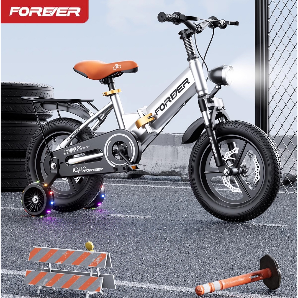 Xe đạp trẻ em gấp gọn du lịch FOREVER 2 PHUỘC, vành đúc, khung thép carbon dành cho bé 3 đến 14 tuổi