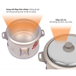 [Có hỏa tốc TPHCM ] Nồi cơm điện nắp rời 1,8L COMET - CM8021